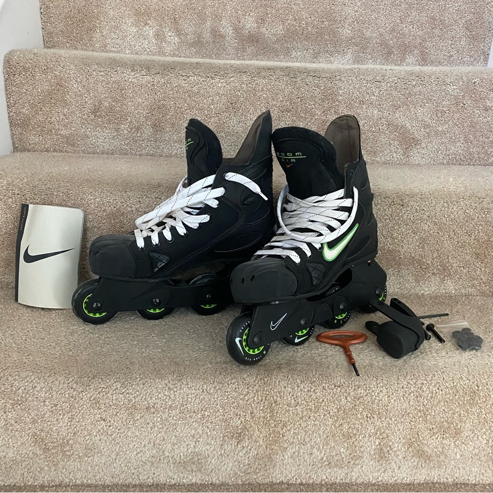 NIKE Zoom Air Roller Blades Inline Roller Hockey Skates Size 9 men’s US (1990s)